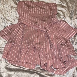 Boutique strapless romper